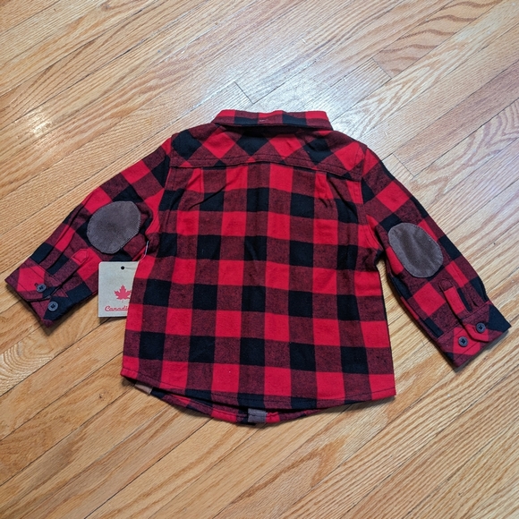 NWT Flannel Lumberjack Canadiana Button Up Shirt 6 - 12 months kids boys shirt - Picture 6 of 10